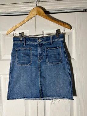 MOTHER Jeans Patchie Fray Mini Skirt Women’s 26